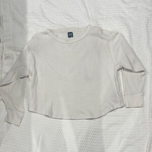 GAP Crop oversized white Long Sleeve Top